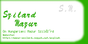 szilard mazur business card